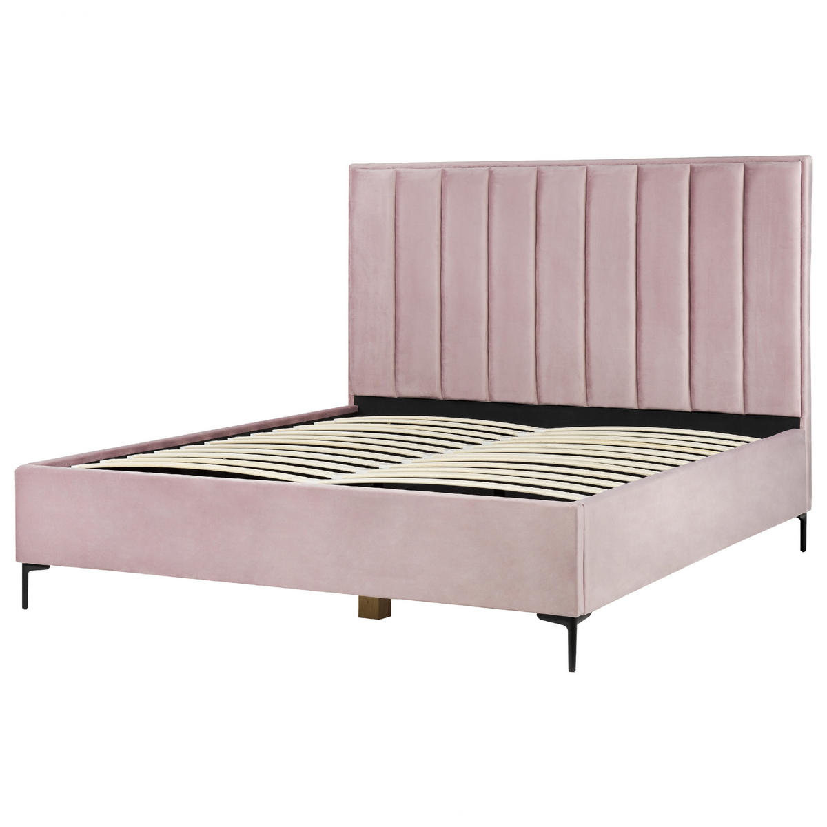 POLSTERBETT 180x200 cm Rosa Sezanne - Pink, Textil (180/200cm) - Beliani
