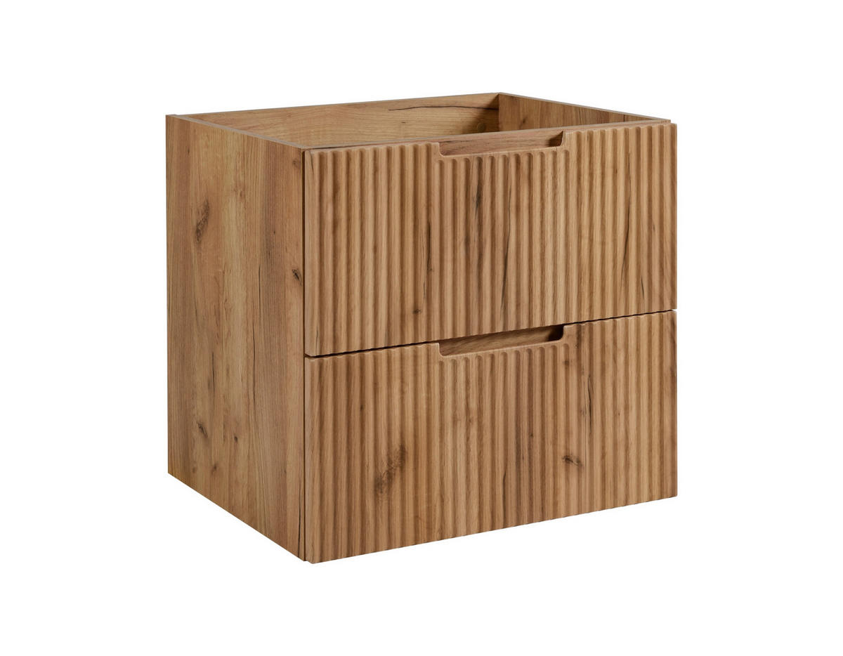 BADEZIMMERSCHRANK : Craft Eiche, 60 x 57 x 46 cm - Braun, Holzwerkstoff (60/57/46cm) - 3XE LIVING