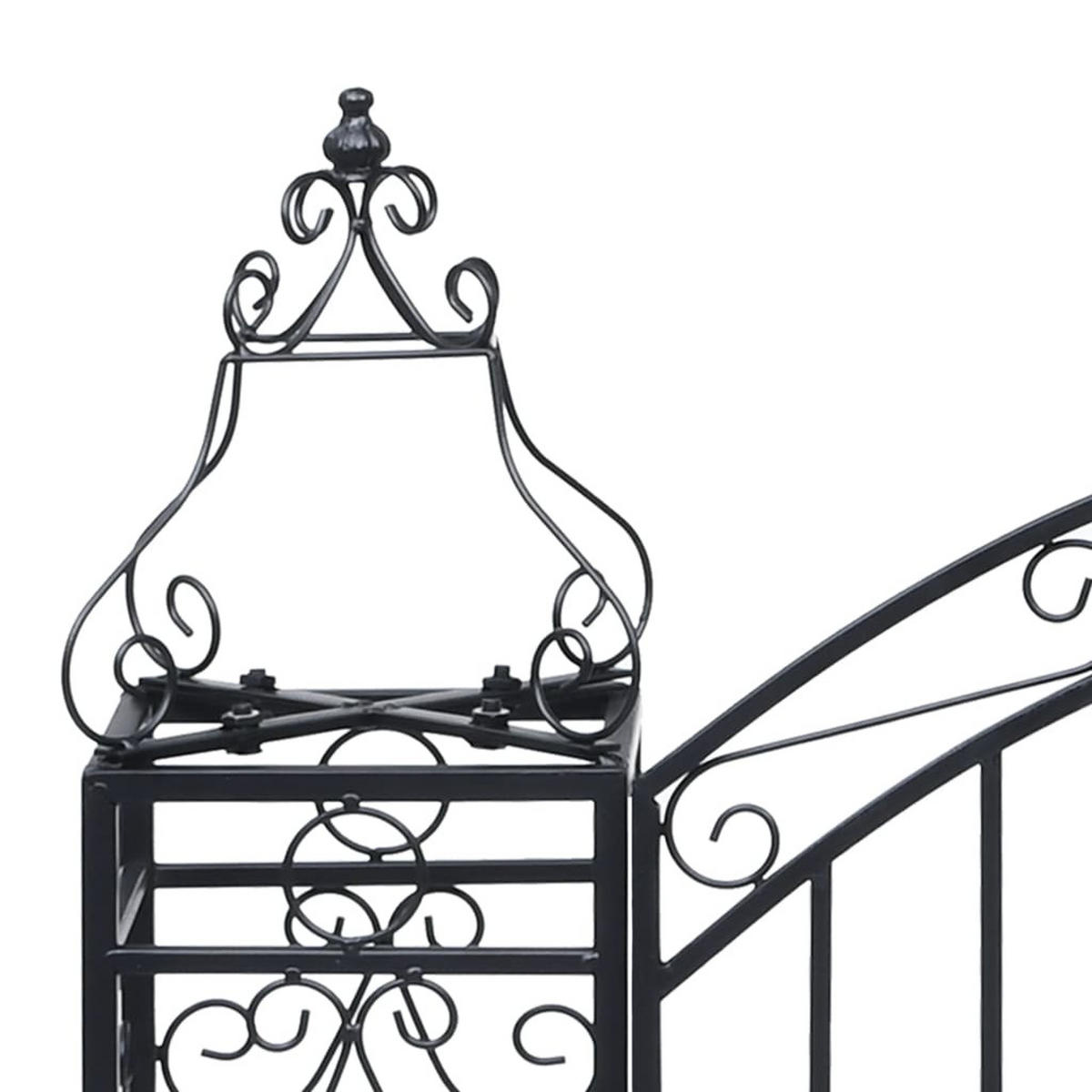 GARTENTOR Deko Schmiedeeisen 122/20.5/100 Cm - Schwarz, Metall (122/100/20.5cm) - vidaXL