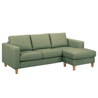 ECKSOFA 2-SITZER mit Longchair - Buchefarben/Pinienfarben, Holz/Buchenholz (214/140cm) - home24