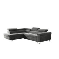 ECKSOFA mit Schlaffunktion und Bettkasten ATOM Grau Links - Grau, Holz/Textil (202/275cm) - Kaiser Möbel