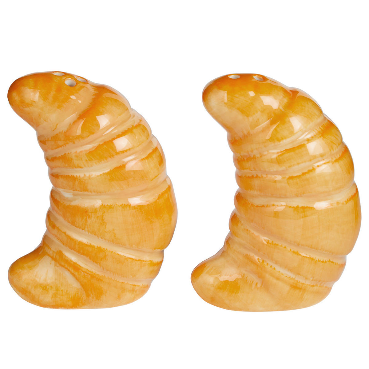 SALZ- UND PFEFFERSTREUER (2-tlg.) Salt & Pepper Croissant - Braun, Stein (4/8/6cm) - Butlers