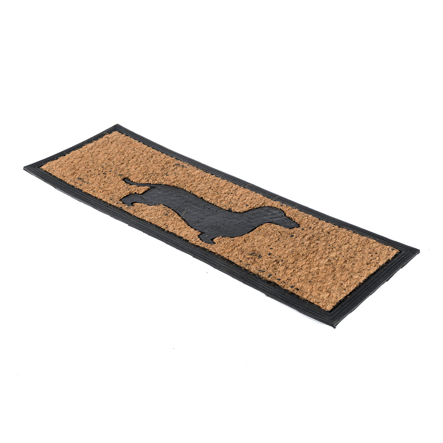 FUSSMATTE Dackel, Kokos & Gummi 25/75 cm - Naturfarben, Naturmaterialien (25/75cm) - Homescapes