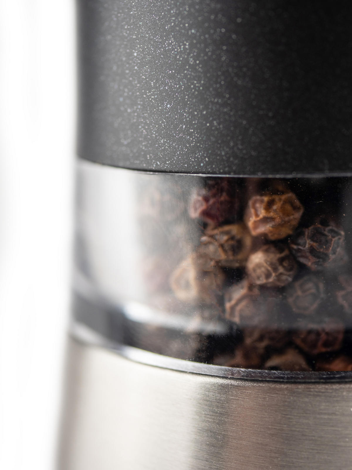 MÜHLENSET Elektrisch Daman 16cm Pfeffer- & Salzmühle Acryl Zirkonia-Mahlwerk - Schwarz, Kunststoff (13/16/6.5cm) - PEUGEOT