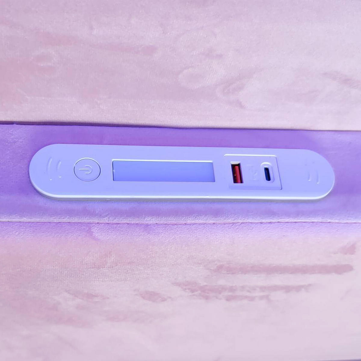 KINDERBETT 90/200 mit Bettkasten, LED, Nachtlicht und USB in Rosa - Rosa, Holzwerkstoff/Textil (90/200cm) - EVRYAE