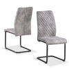 SCHWINGSTUHL THEO Grau 2 Stück - Grau, Textil/Metall (44/98/58cm) - B&D Home