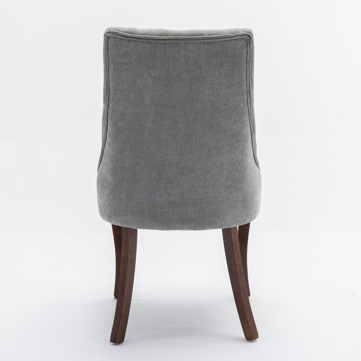 ESSZIMMERSTUHL 2er-Set aus Leinen mit Holzbeinen, Grau - Grau, Textil (64/95.5/50cm)