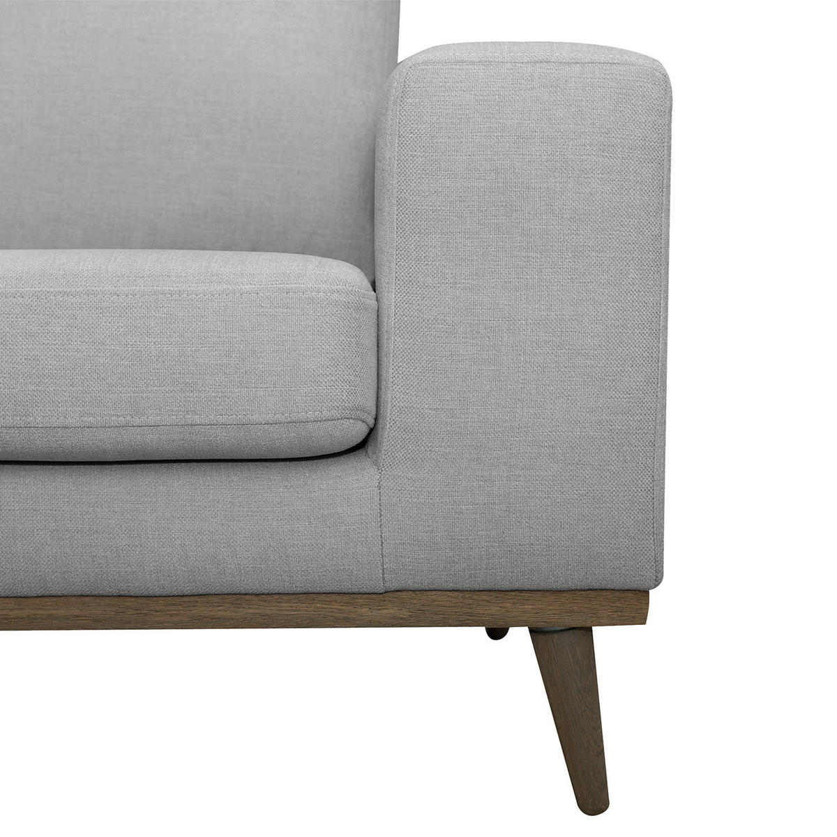 SESSEL - Eichefarben/Grau, Eichenholz/Textil (122/81/88cm) - home24