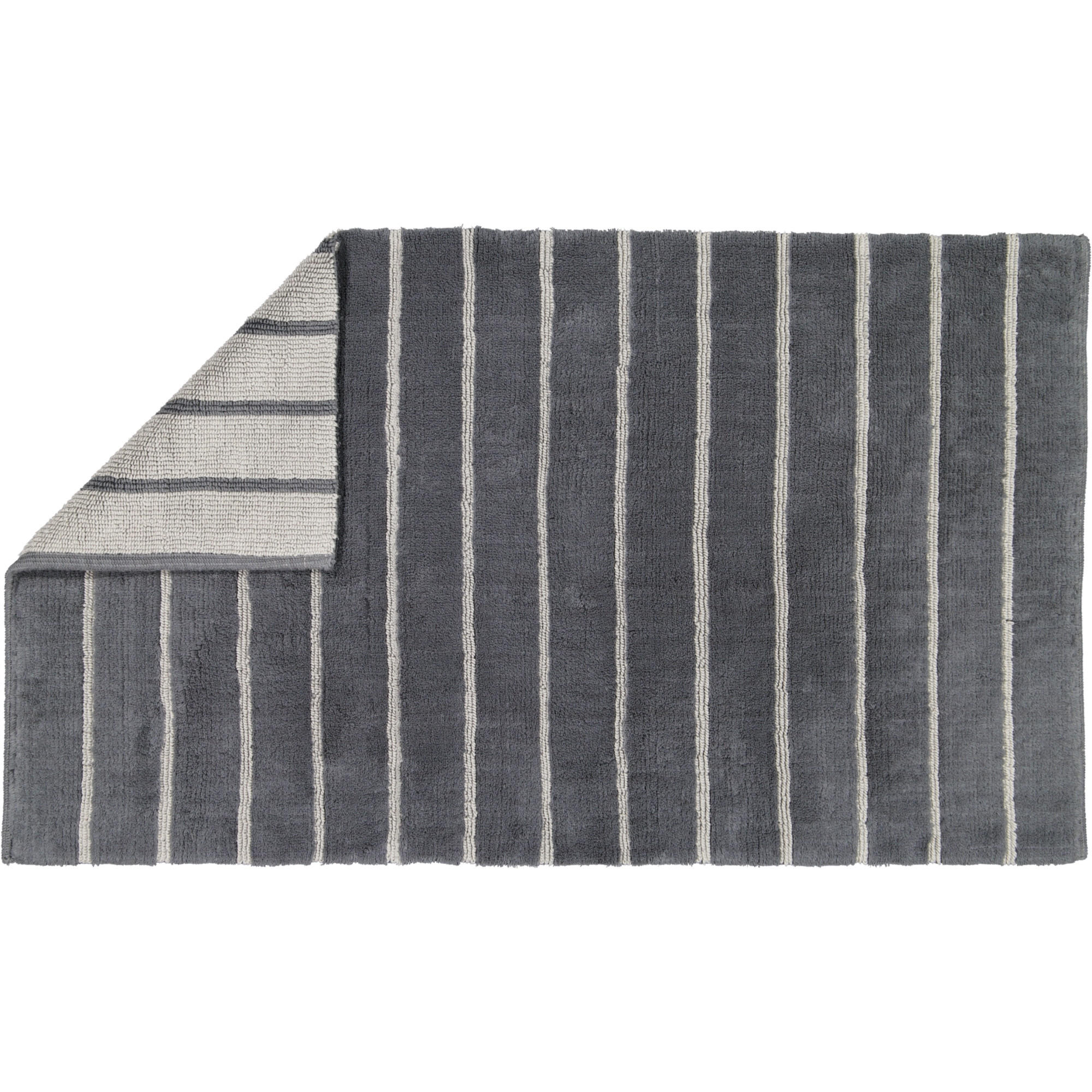 BADTEPPICHE BALANCE STREIFEN 1008 ANTHRAZIT - 73 - Grau, Textil (70/120cm) - Cawoe