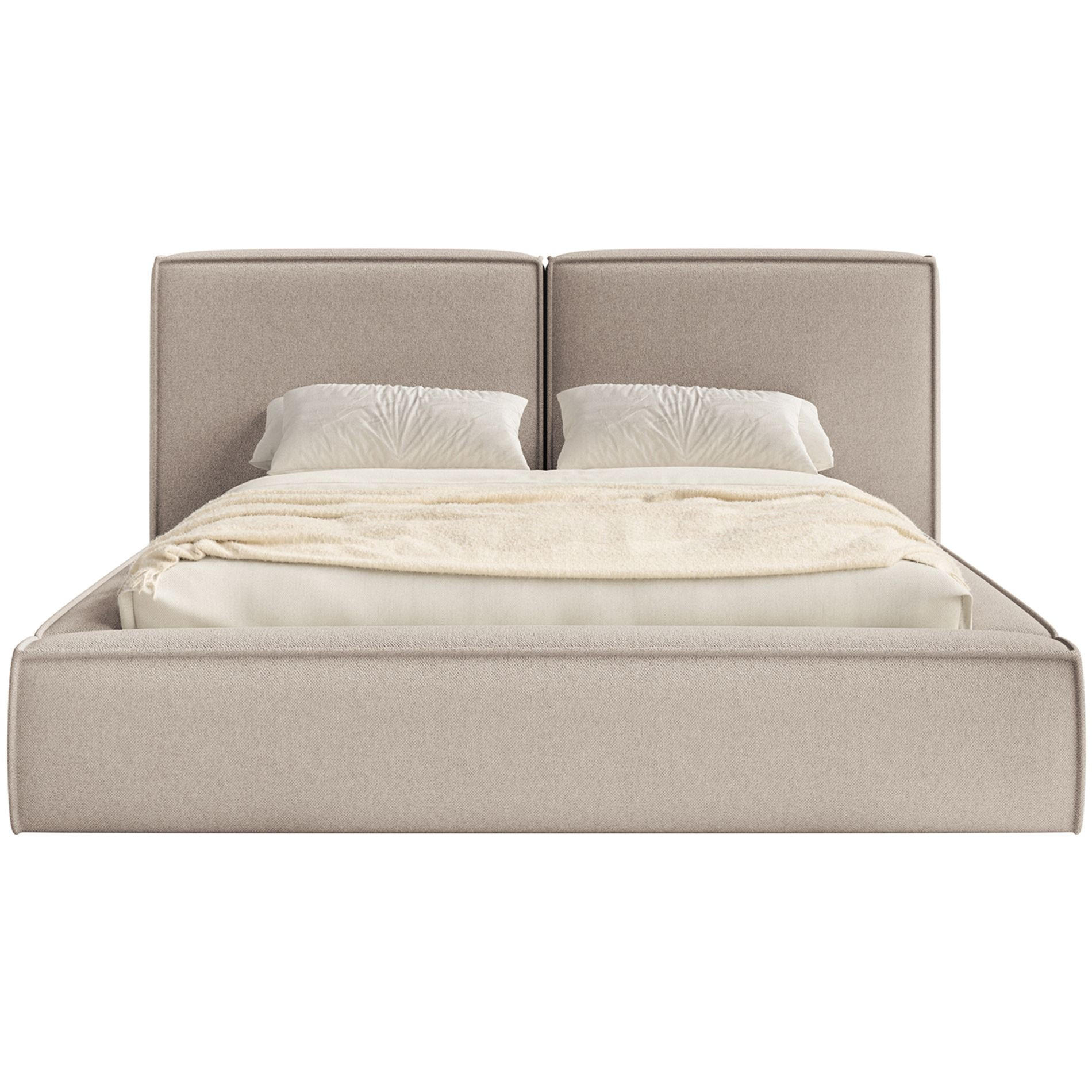 POLSTERBETT Tilves Beige 160x200 cm - Beige/Schwarz, Kunststoff/Textil (160/200cm) - Selsey