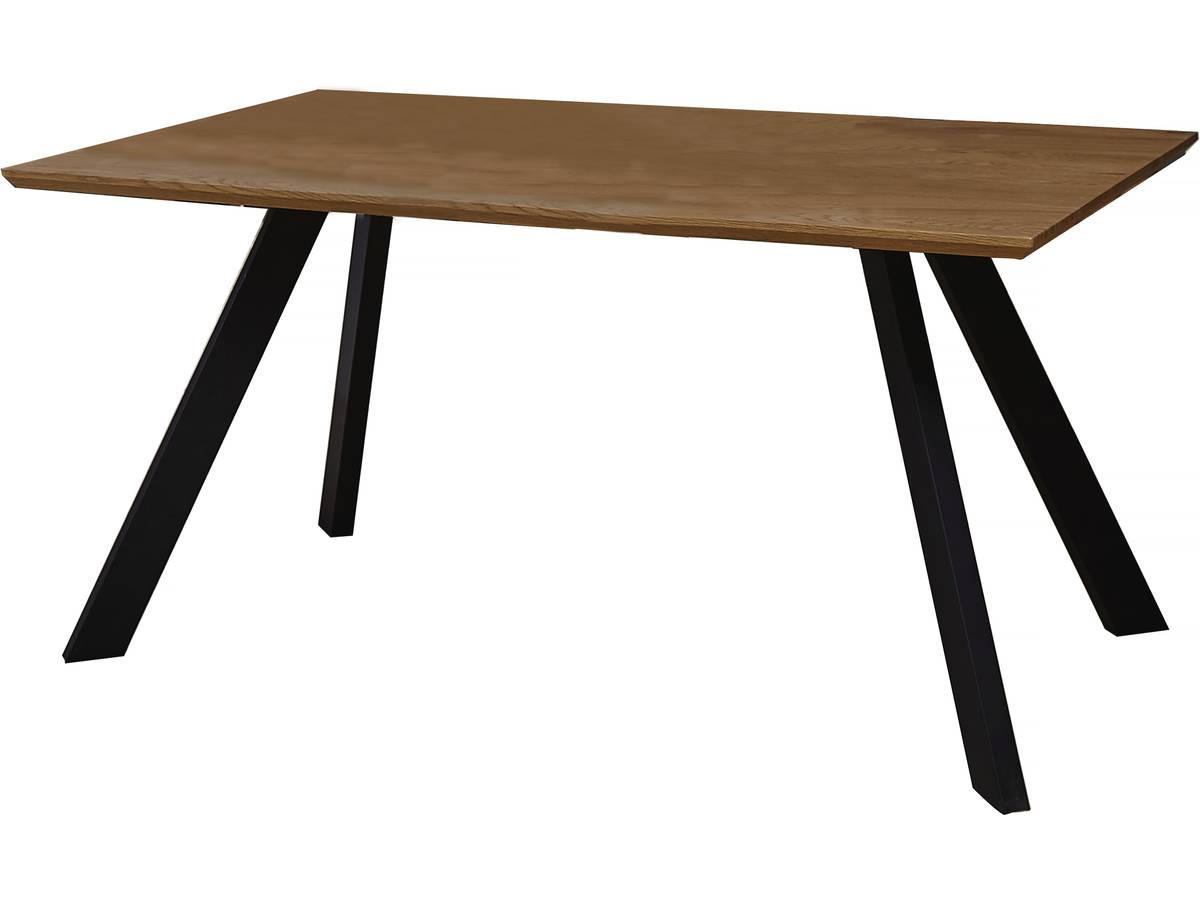ESSTISCH manhattan Eiche / Schwarz - Braun, Holzwerkstoff (160/90/75cm) - Habitat Garten