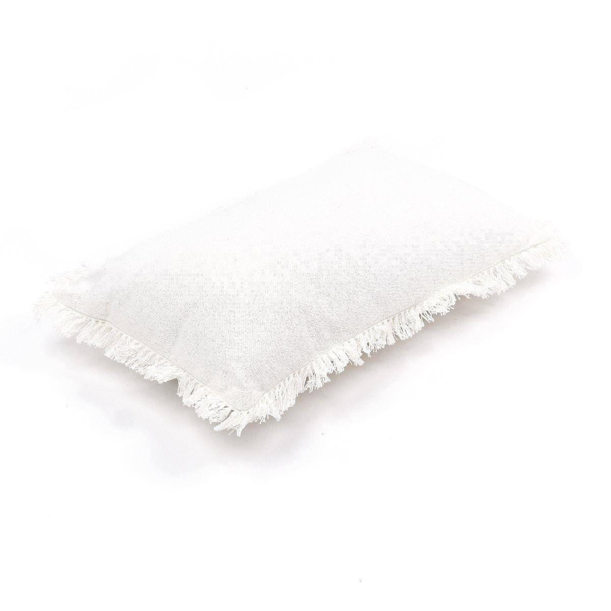ZIERKISSEN Boho 30/50 cm - Weiß, Naturmaterialien (50/30cm)
