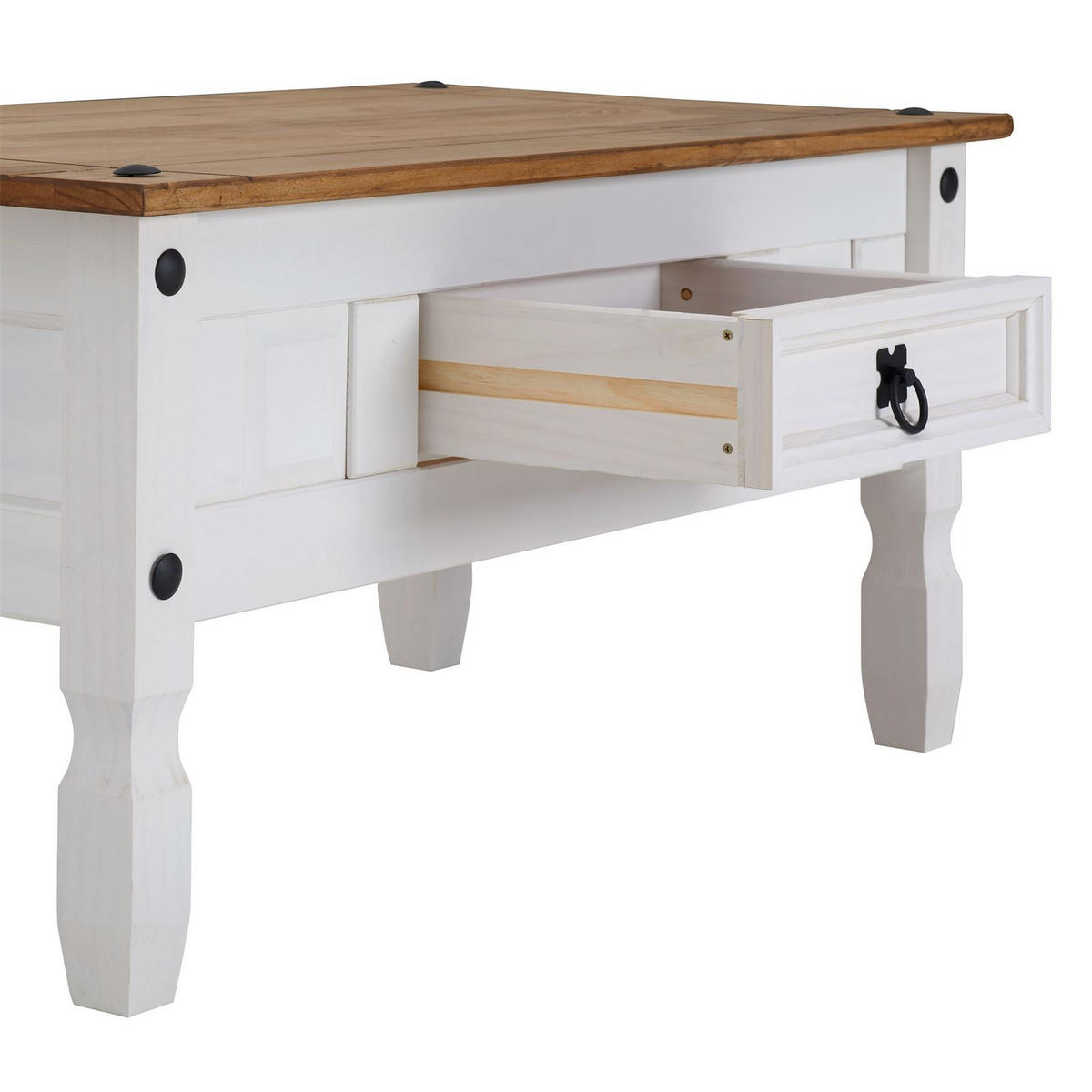 COUCHTISCH CAMPO - Weiß/Braun, Holz (50/95/45cm) - CARO-Möbel