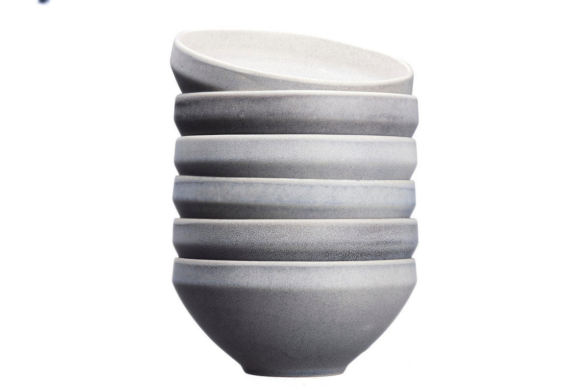 SCHALEN Stone Ø17,5cm - 6er-Set - Mondgrau - Grau, Keramik - Björn