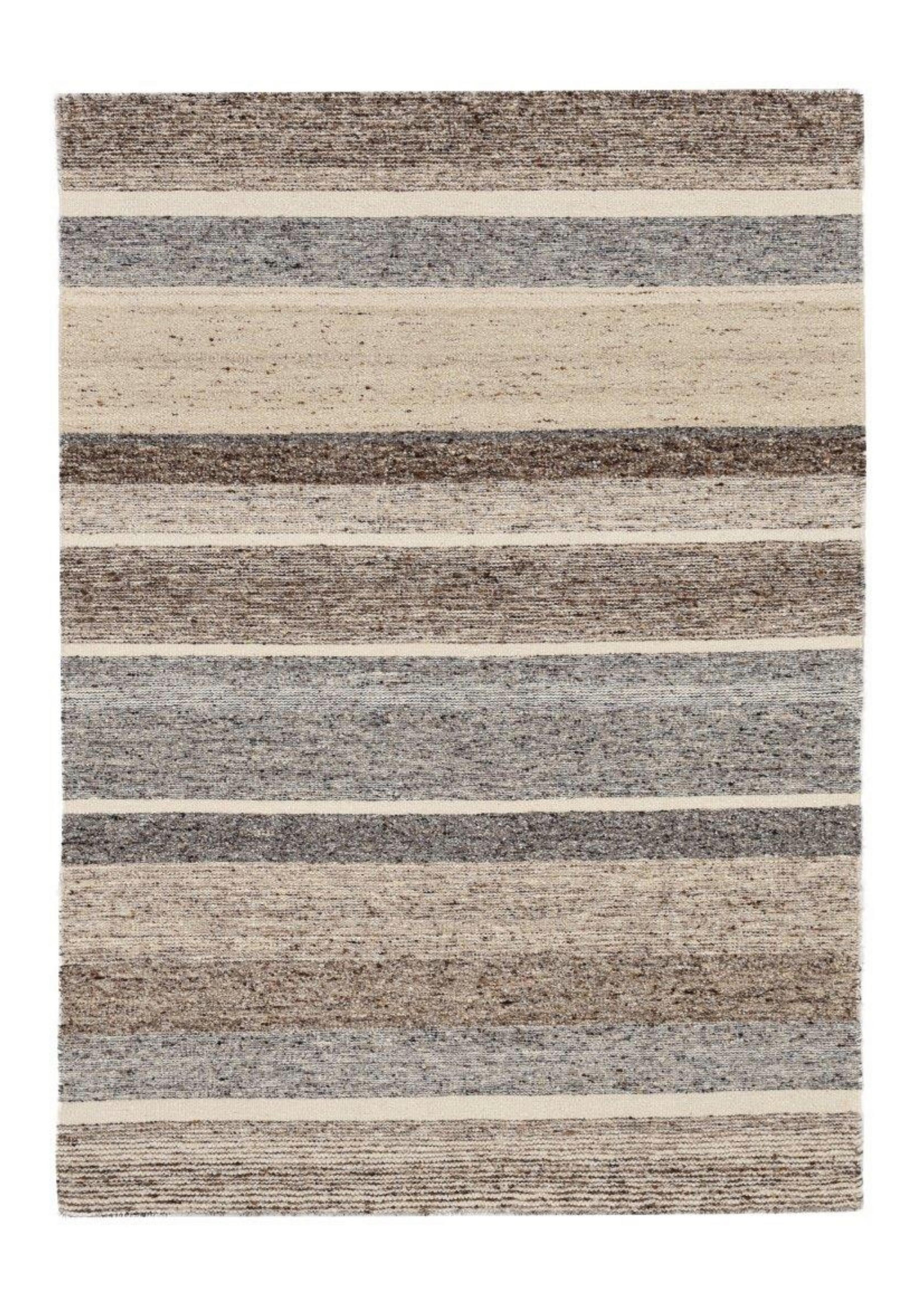 HANDWEBTEPPICH Ehrwald TK-155 Wendbar 70x140 cm - Beige, Textil (70/140cm) - THEKO