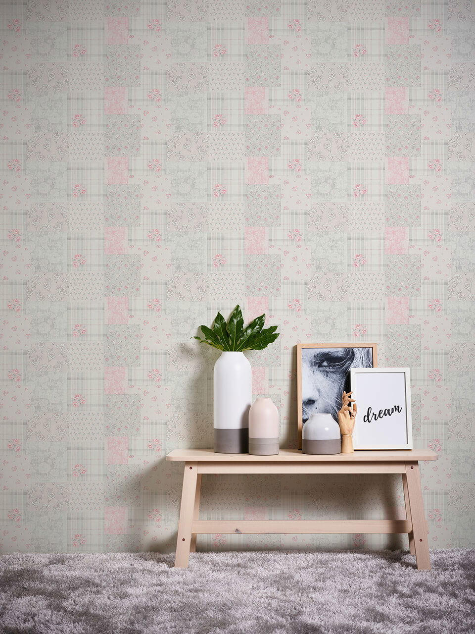 VLIESTAPETE Grau 53/1005 cm - Rot, Kunststoff/Textil (53/1cm) - KUNSTLOFT