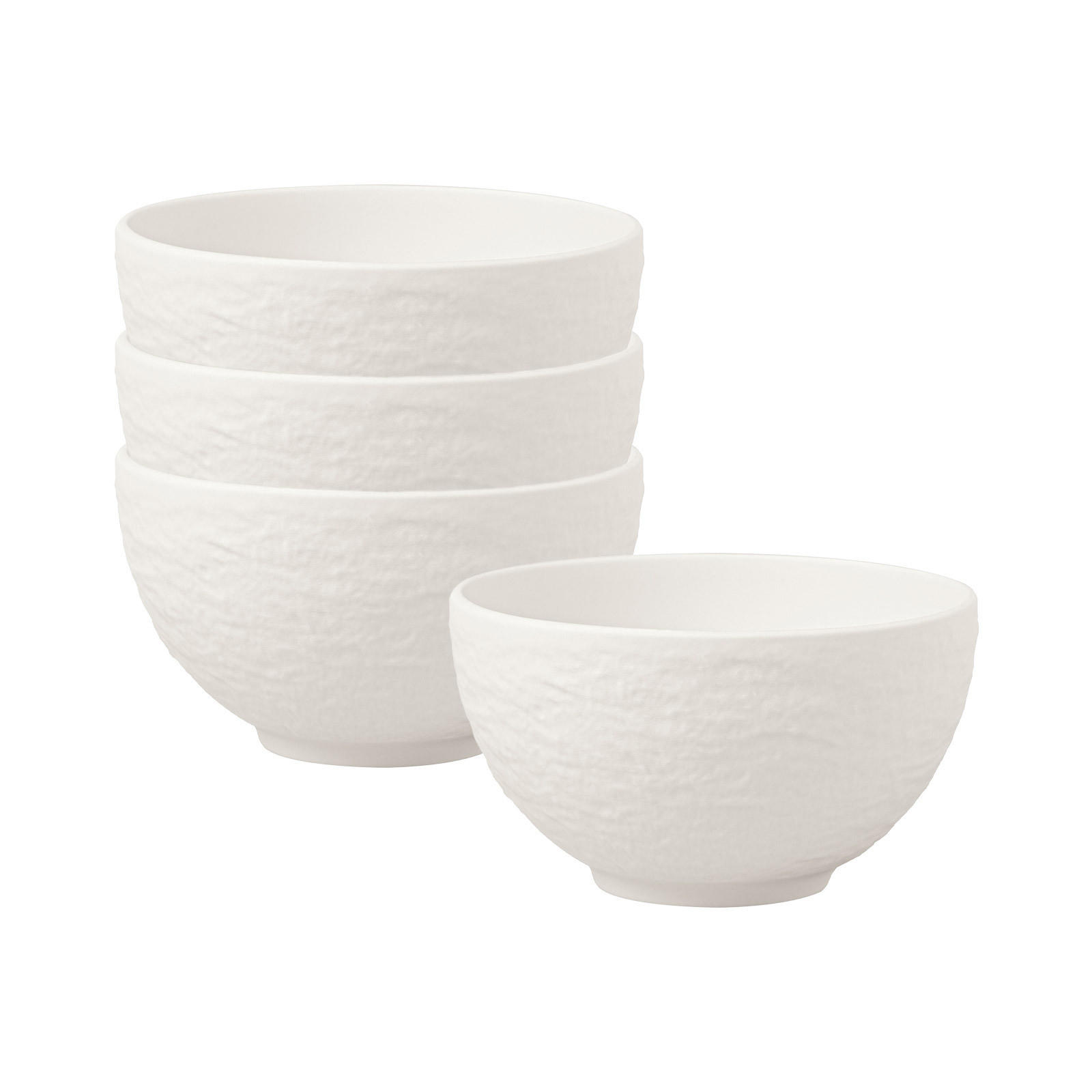 REISBOLS Manufacture Rock Blanc weiß ø 10,8 cm 4er Set - Weiß, Keramik (10.8cm) - Villeroy & Boch