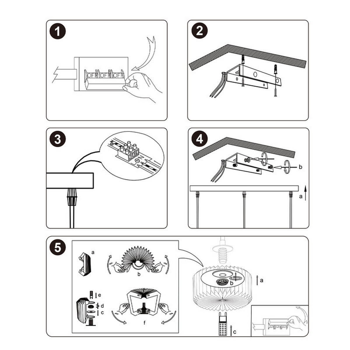 PENDELLEUCHTE Ferdid II 50/14.5/152cm - Weiß, Metall (50/14.5/152cm) - Nettlife