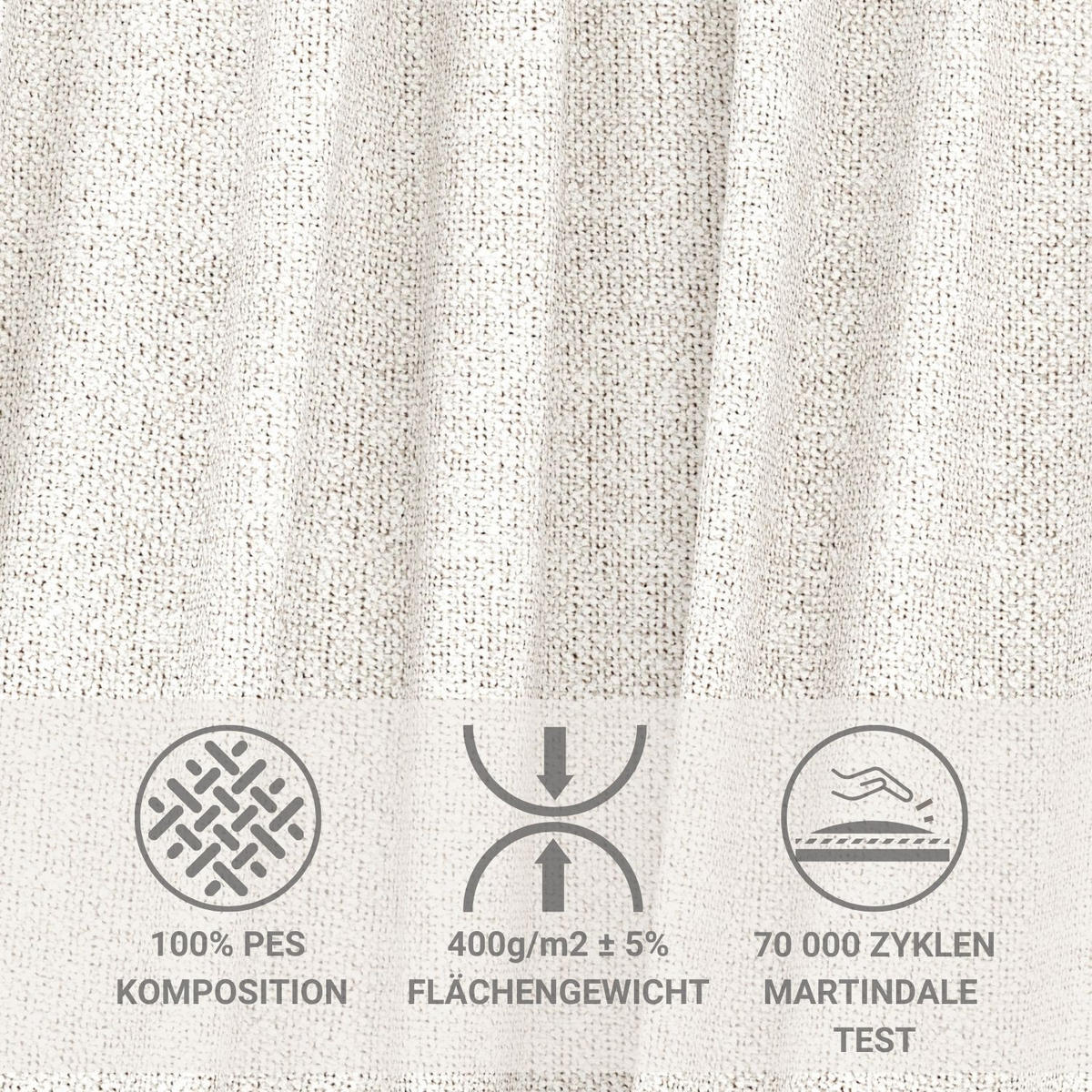 ECKSOFA MIT SCHLAFFUNKTION Moyo Creme Webstoff - Creme/Schwarz, Holz/Holzwerkstoff (255/148cm) - Maison de Reve