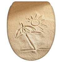 WC-SITZ mit Absenkautomatik & Top Fix Sunshine - Braun, Holzwerkstoff (37.7/5.5/48cm) - Sanilo