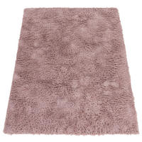 TEPPICH Hochflor Shaggy waschbar Unifarben Schlafzimmer schmutzabweisend Rosa Rechteckig 80x150 - Rosa, Textil (80/150cm) - KADIMA DESIGN