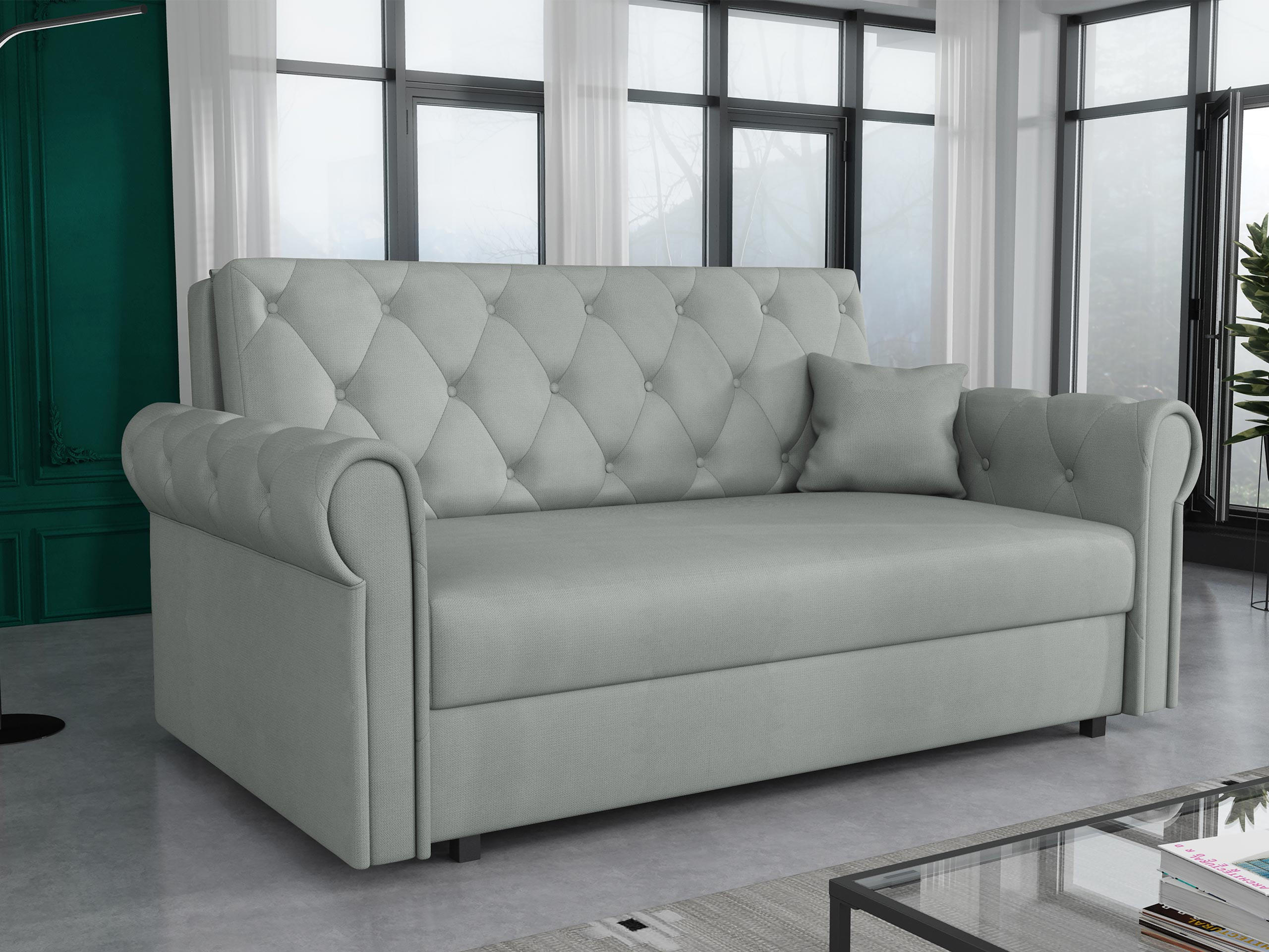 SCHLAFSOFA Viva Roma III - Schwarz/Grau, Holz/Textil (168/85/98cm) - MIRJAN24