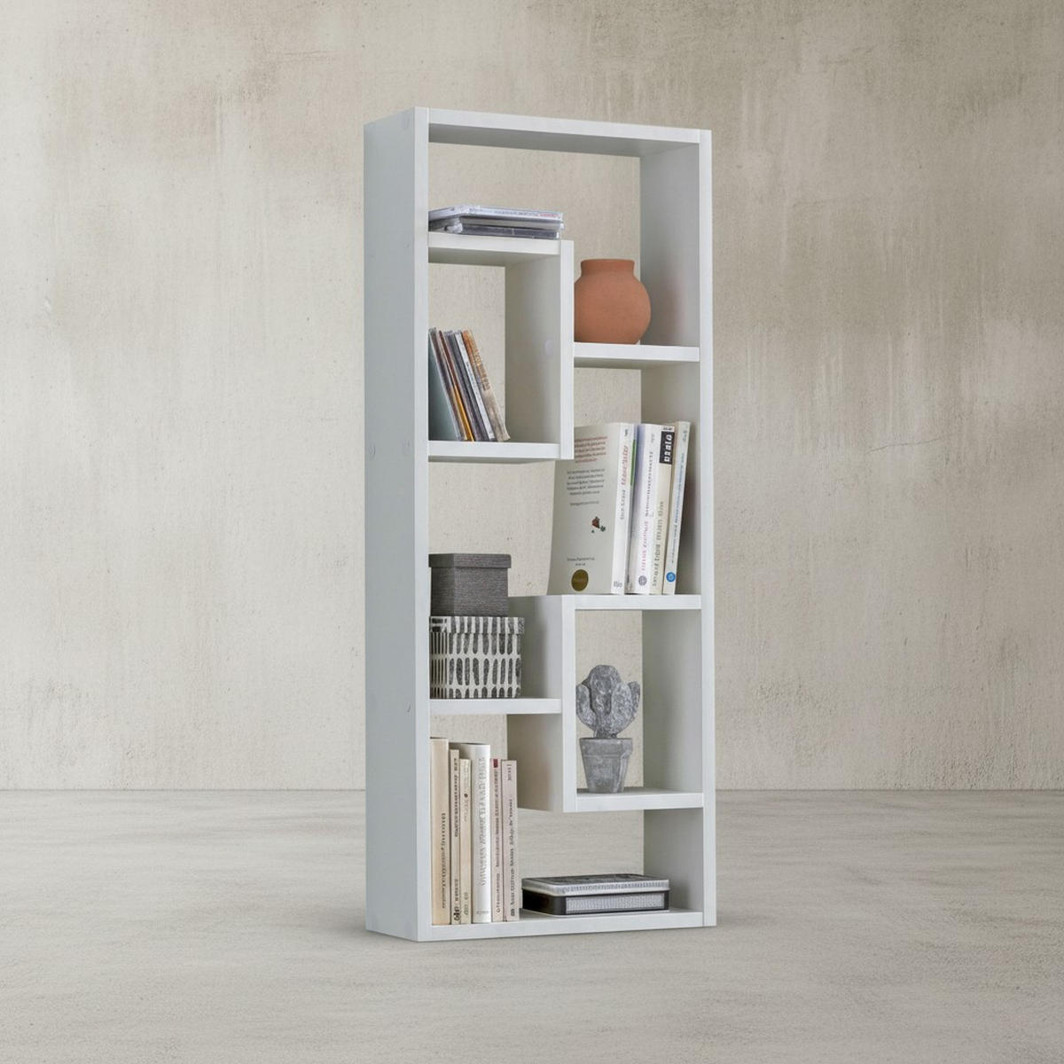 WANDREGAL ITTER Spanplatte Freischwebend Modern, Weiß 36x15x90 cm - Weiß, Holz (36/90/15cm) - KADIMA DESIGN