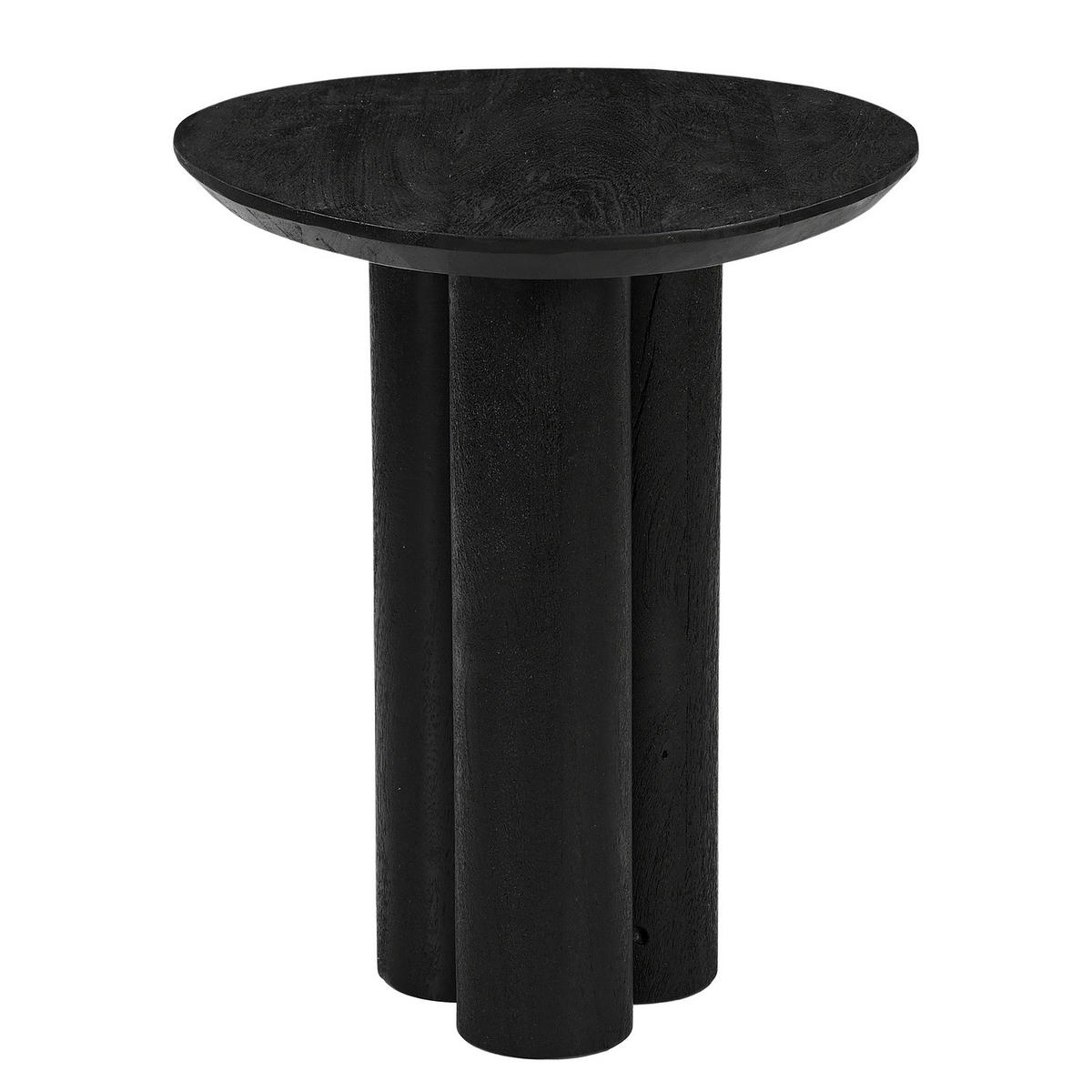 BEISTELLTISCH - Akazie massiv Schwarz - Schwarz, Holz (46/46/49cm) - home24