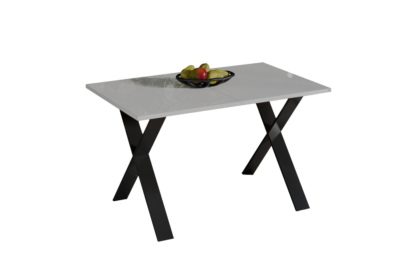 ESSTISCH Stol X ausziehbar bis 210 cm - Weiß Hochglanz, Holzwerkstoff (130/80/75cm) - Endo-Moebel
