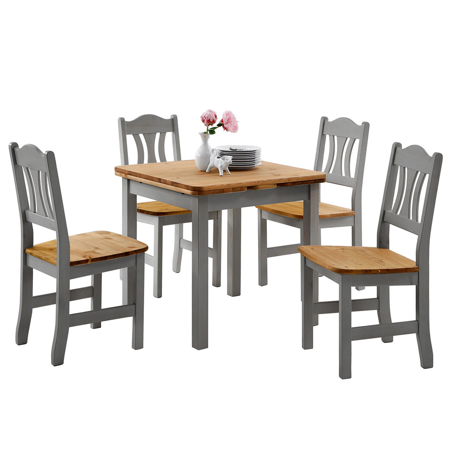 ESSZIMMERSTUHL - Kiefer massiv, 2er-Set - Kieferfarben, Holz (44/92/45cm) - home24