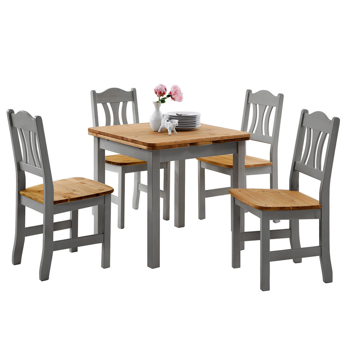 ESSZIMMERSTUHL - Kiefer massiv, 2er-Set - Kieferfarben, Holz (44/92/45cm) - home24