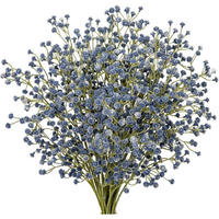 KUNSTBLUMEN 10 Stück Schleierkraut Bund 60 cm Blau - Blau, Kunststoff (60cm)