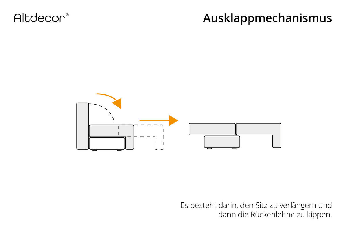 ECKSOFA mit Schlaffunktion und Bettkasten CELTIC-XL - 277x143x83 cm Koralle Velours - Koralle/Schwarz, Holzwerkstoff/Kunststoff (277/143cm) - ALTDECOR