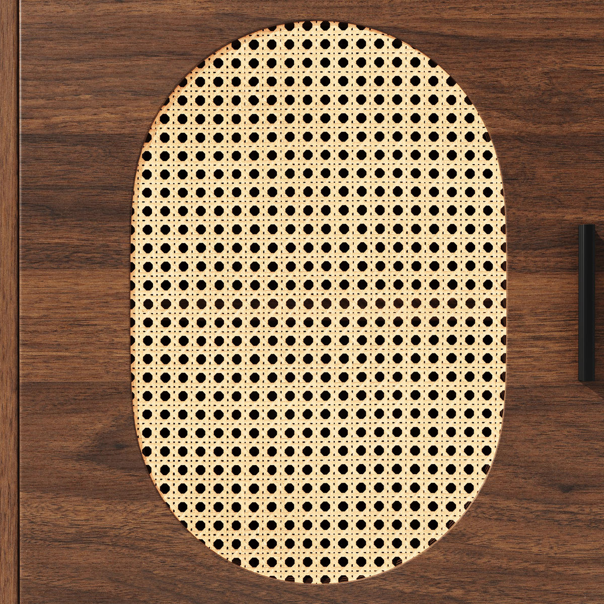 HIGHBOARD in Braun Küchenschrank mit LED-Lichtleiste und Schubladen für Küche und Wohnzimmer, B145/T39/H171 cm - Goldfarben/Braun, Glas/Holzwerkstoff (145/171/39cm) - STILVORA