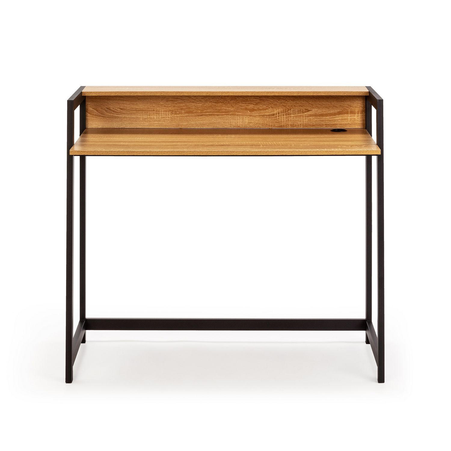SCHREIBTISCH 105/56/92 Naia Eiche/Schwarz - Schwarz, Holzwerkstoff (56/105/92cm) - VS Venta-stock