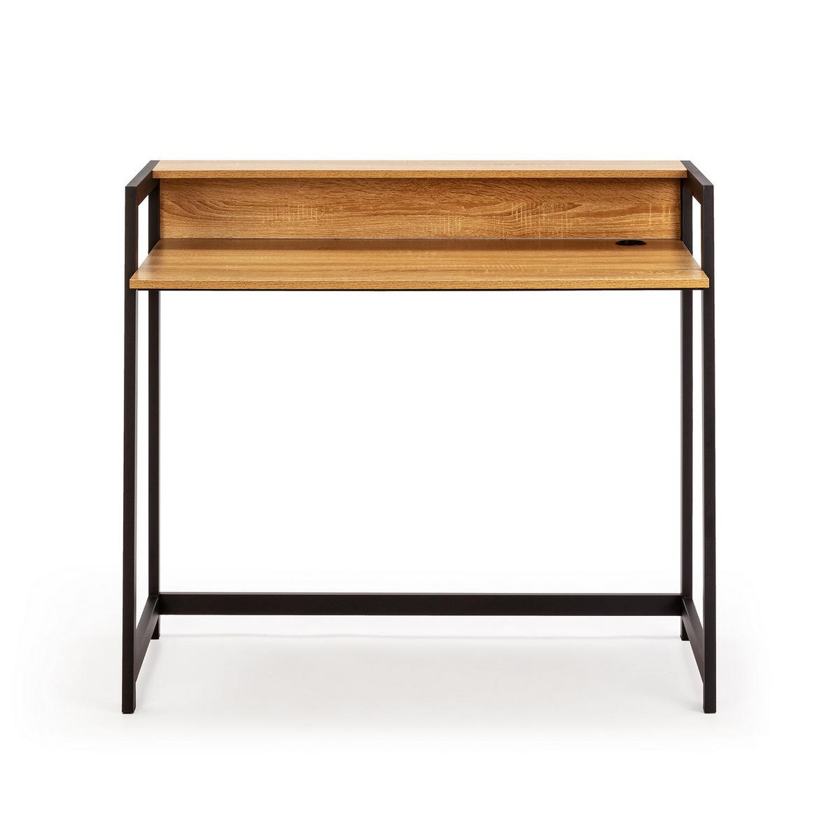 SCHREIBTISCH 105/56/92 Naia Eiche/Schwarz - Schwarz, Holzwerkstoff (56/105/92cm) - VS Venta-stock