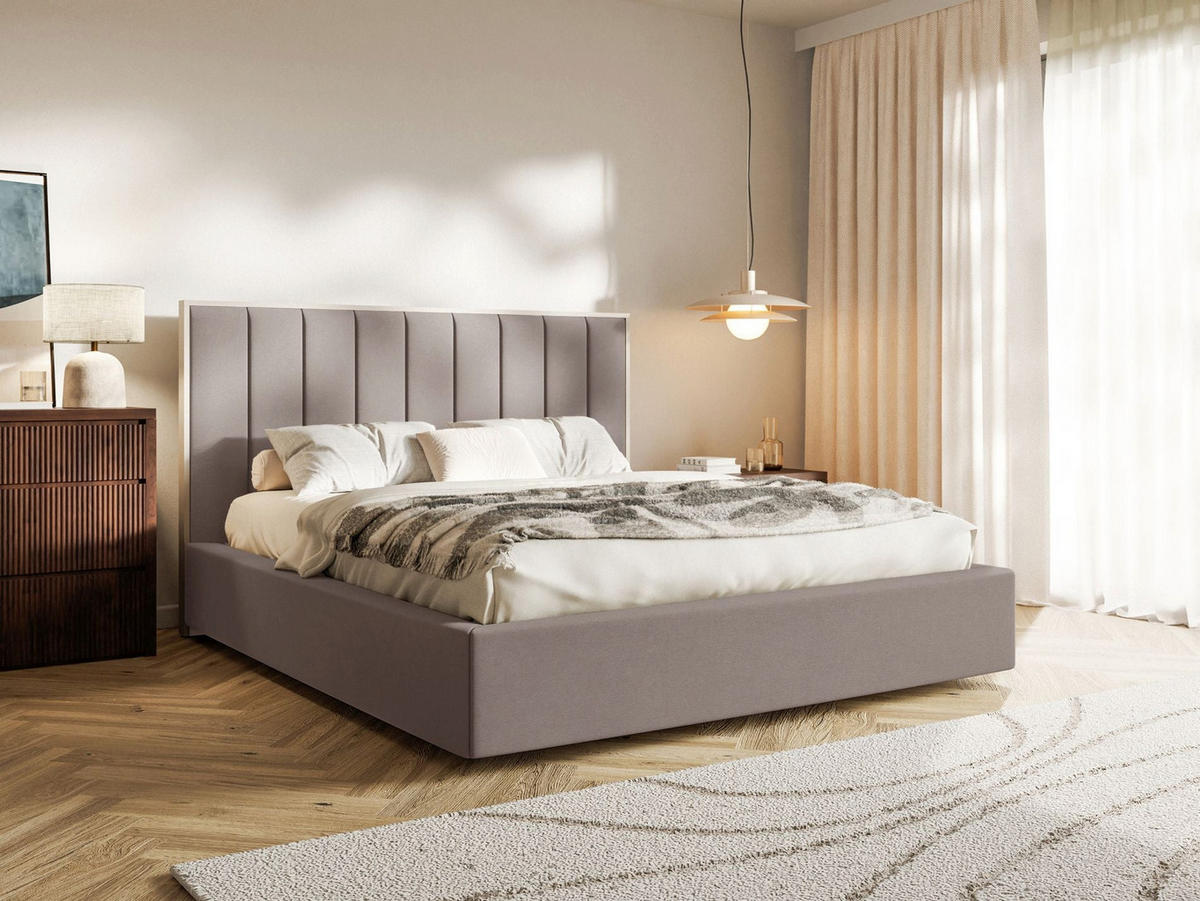 POLSTERBETT Togents Braun mit Chenillebezug, 180x200 cm - Braun, Textil (180/200cm) - Selsey