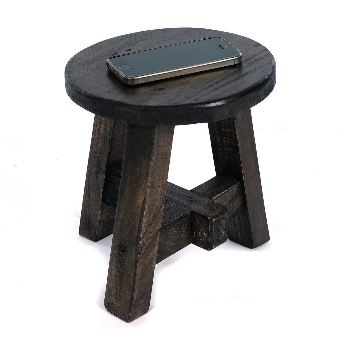 PFLANZENHOCKER Bern Mahagoni Massivholz 03 dunkelbraun - Dunkelbraun, Holz (20/23/20cm) - DESIGN DELIGHTS