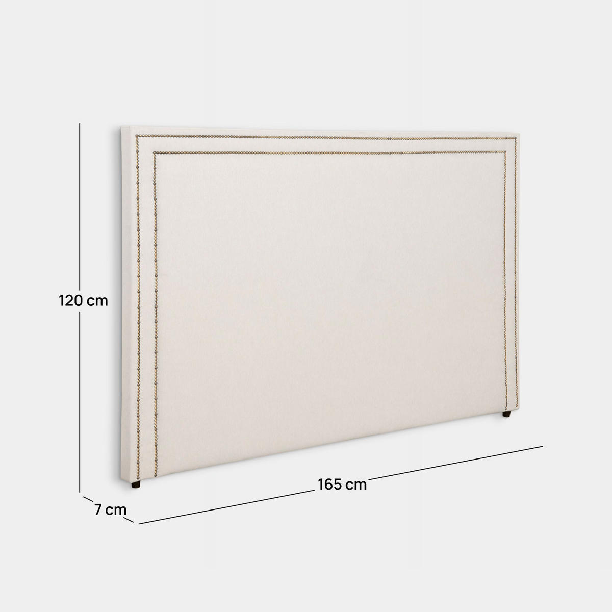 KOPFTEIL DOPPELTES Aiko Beige 165 cm x 120 cm - Beige, Textil (165/7cm) - Klast Home