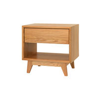 NACHTSCHRANK mit Schublade - Eichefarben, Holz (46/44/34cm) - holz4home