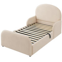 STAURAUMBETT 90/200 cm DE-32667 mit hydraulischem Stauraum Beige - Beige, Holzwerkstoff (90/200cm) - ComfortXL