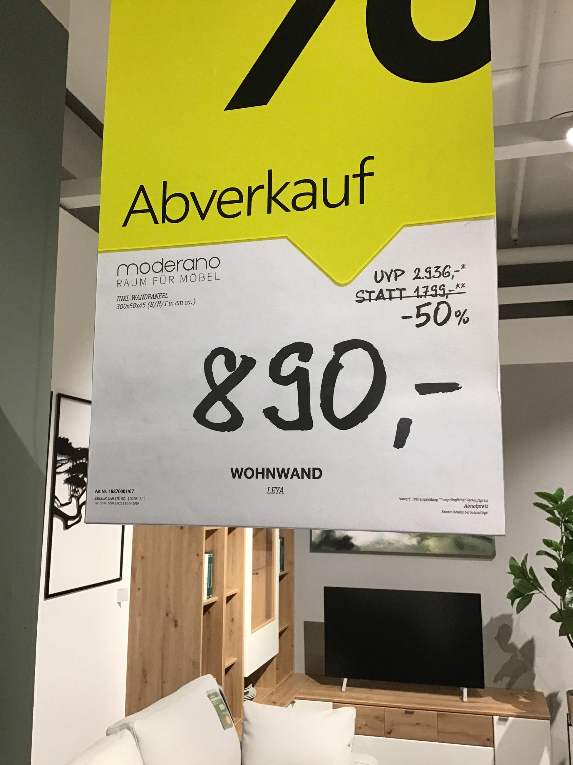 Lowboard plus wandpanel und Sideboard Leya - Moderano