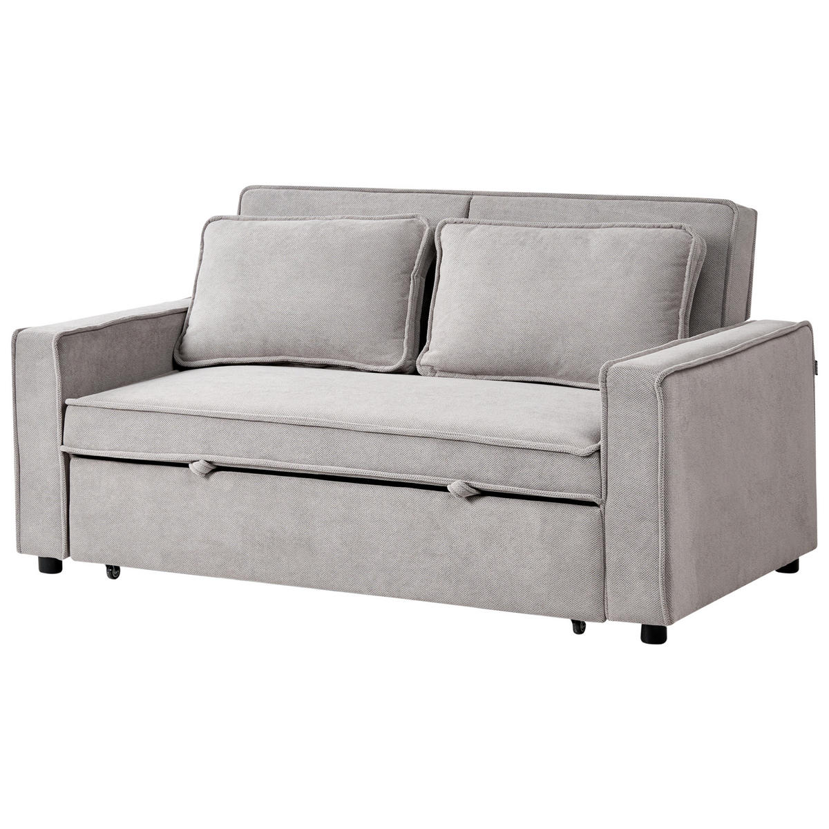 SCHLAFSOFA Stoff Grau Uttela - Dunkelgrau, Textil (172/86/89cm) - Beliani