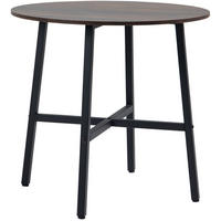 ESSTISCH 80/76 cm in Braun mit Metallgestell im Industrial-Stil - Braun, Holzwerkstoff (80/80/76cm) - Flora Grace