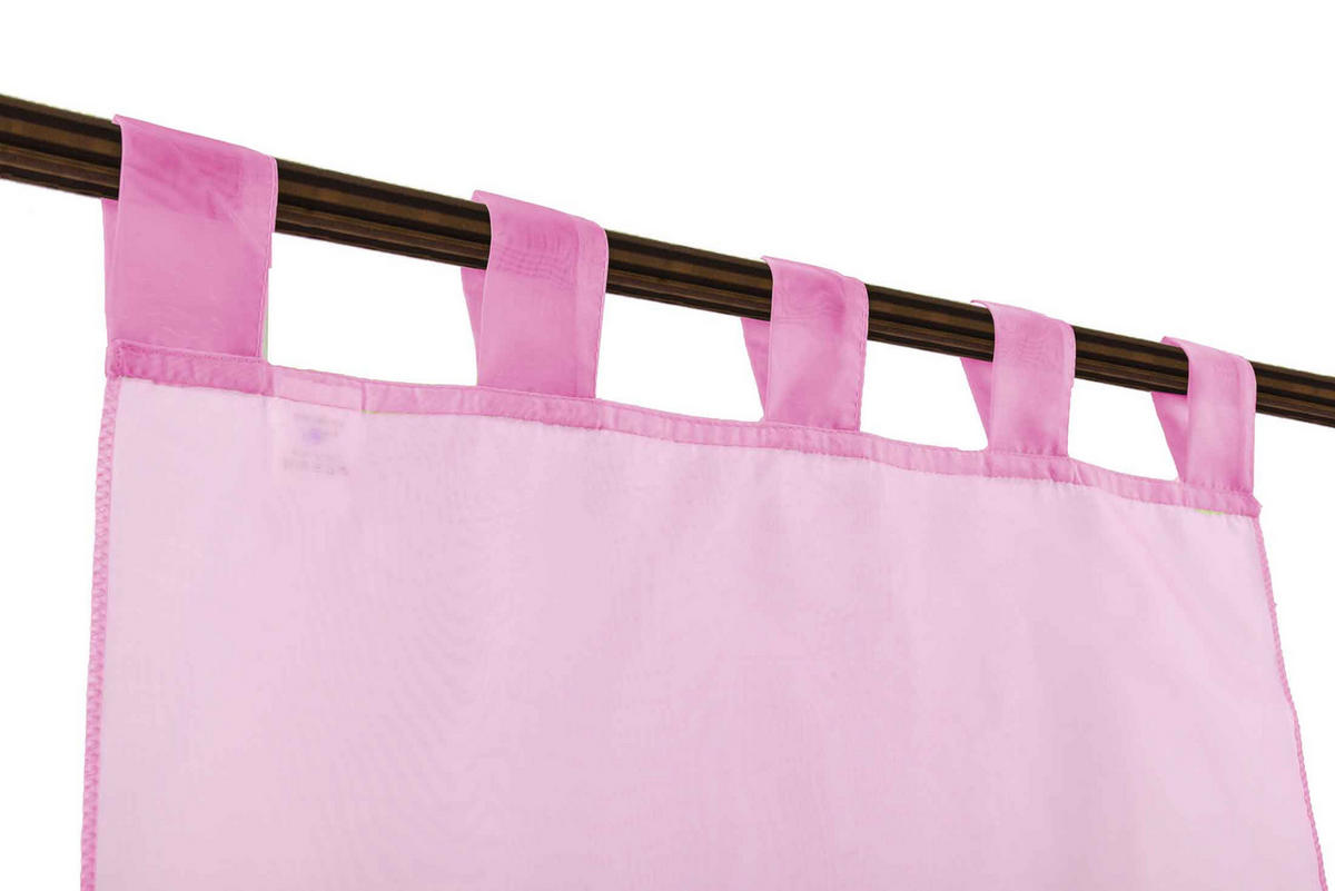 SCHEIBENGARDINE GERA 90x60 cm Rosa - Rosa, Textil (60/90cm) - Gardinenbox
