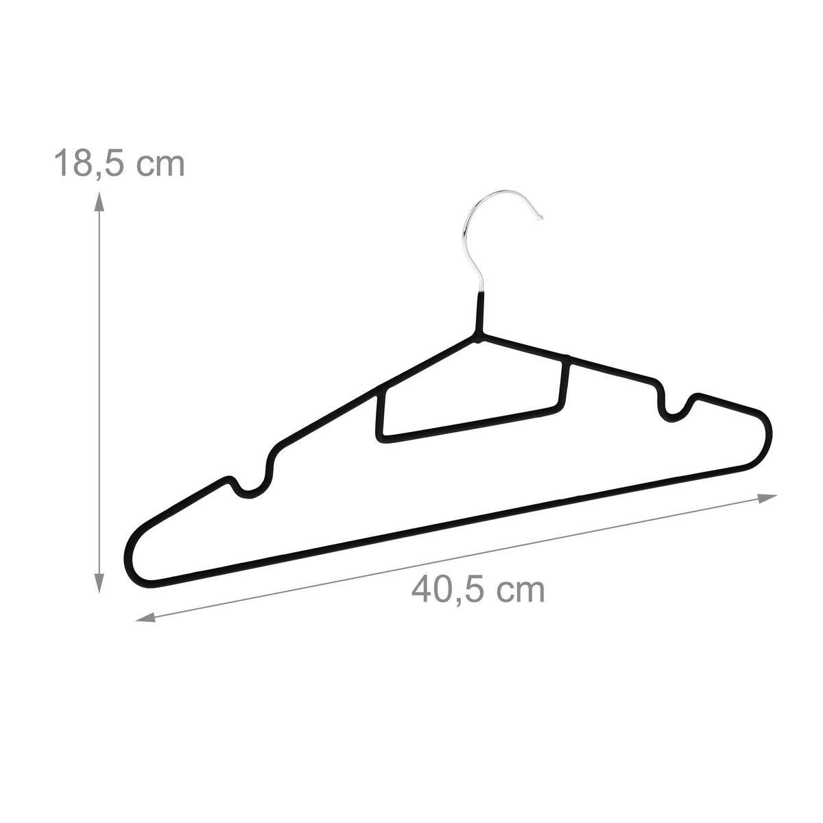 24XVEŠIAKY na šaty - čierna, kov/plast (0.4cm) - Relaxdays