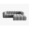 ECKSOFA modular rechts Lupine aus Samt grau 3 Sitzplätze - Grau, Textil (177/230cm) - Micadoni