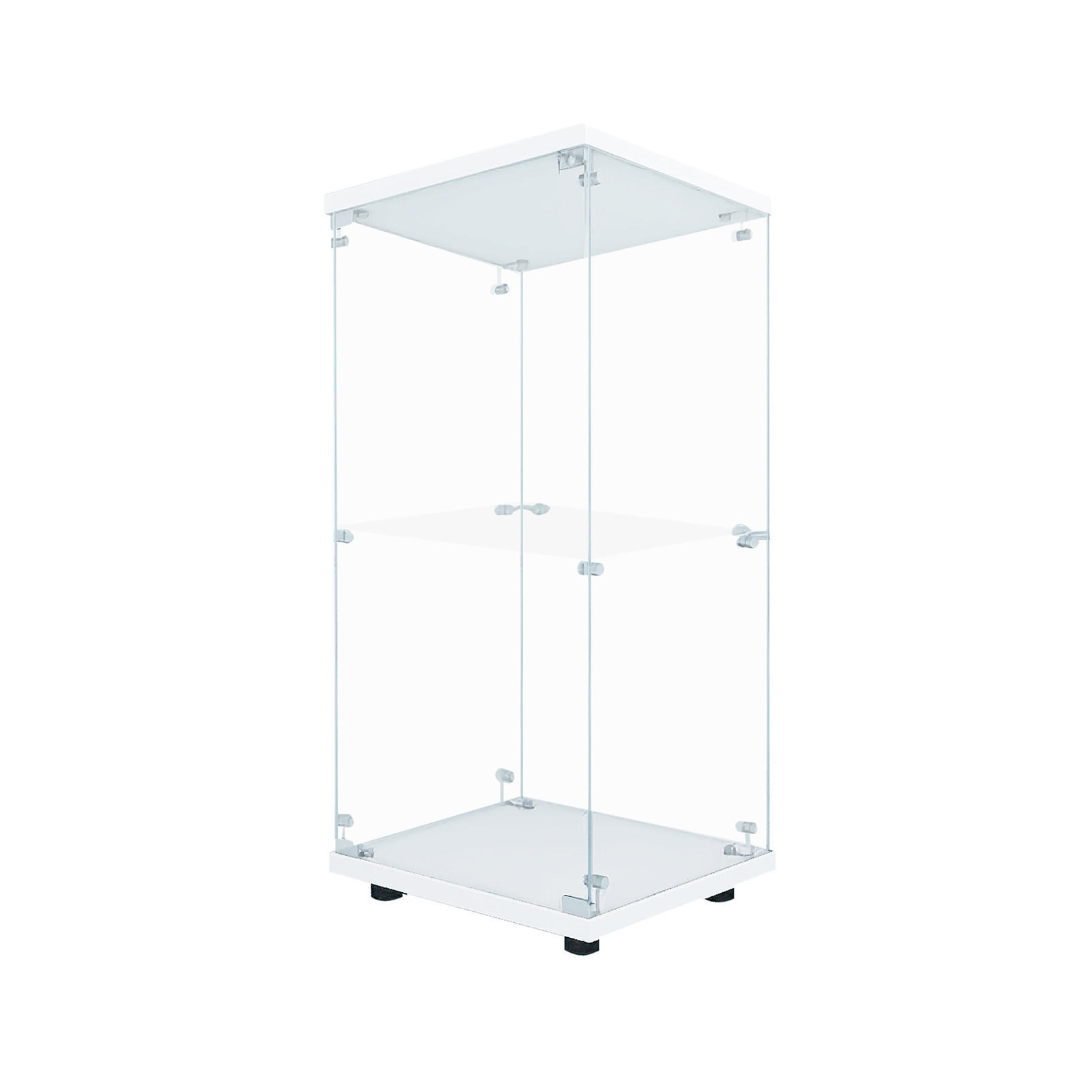 VITRINE Weiß 40/36/86 cm mit LED-Beleuchtung für Wohnzimmer - Weiß, Glas (36/86/40cm) - PARAFTA HOME