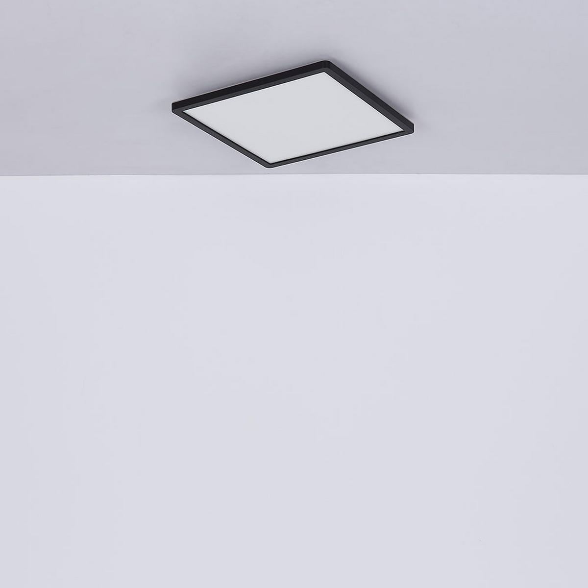 LED DECKENLEUCHTE SAPANA Weiß Opal - Weiß, Kunststoff (29.4/29.4/2.5cm) - Globo Lighting