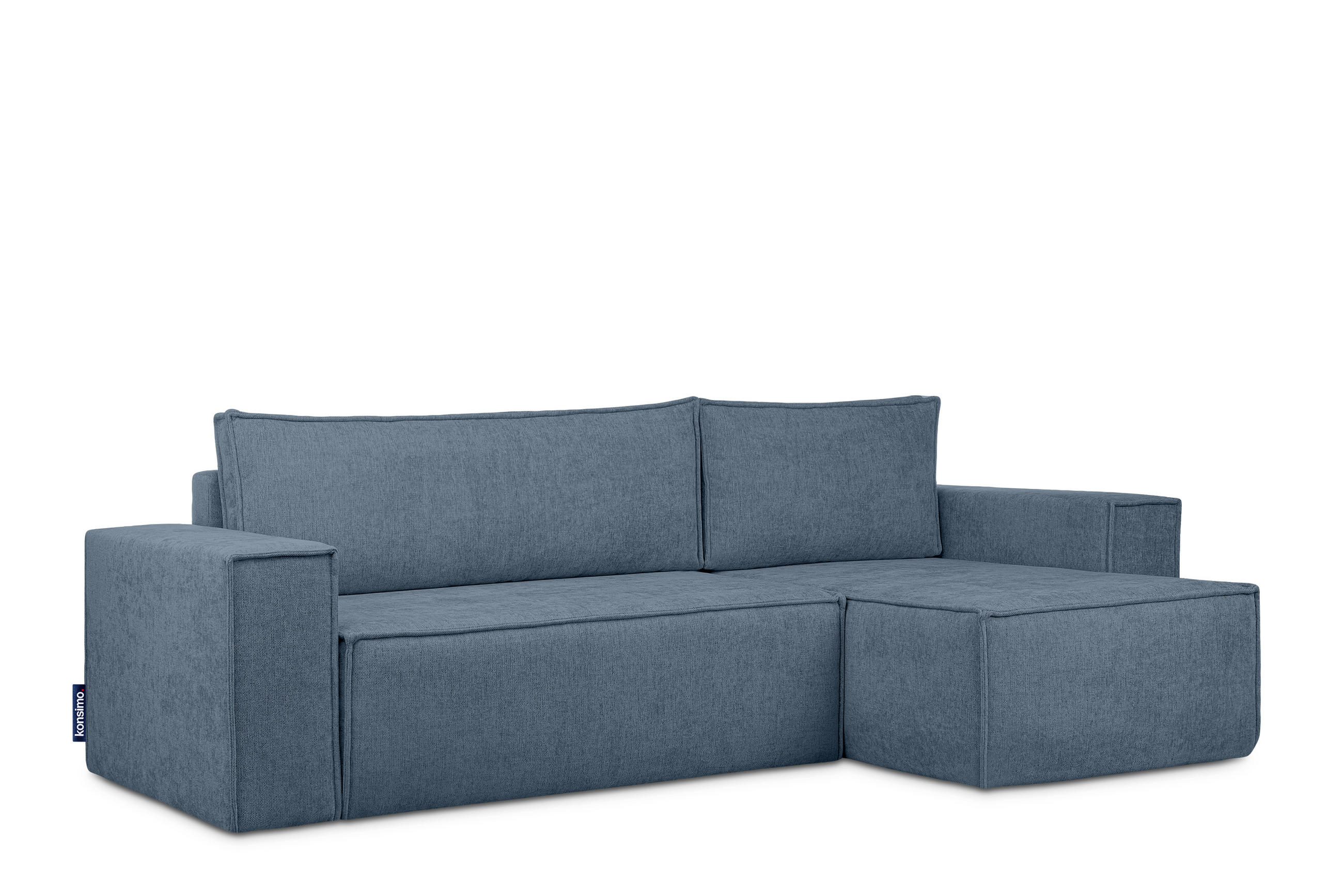ECKSOFA-LINKS/RECHTS NAPI II mit Schlaffunktion, hellblau - Hellblau, Textil (262/148cm) - KONSIMO®